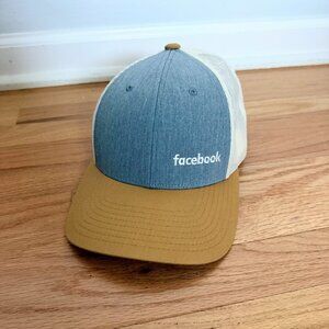 Adjustable Trucker Hat Baseball Cap with Facebook Meta logo